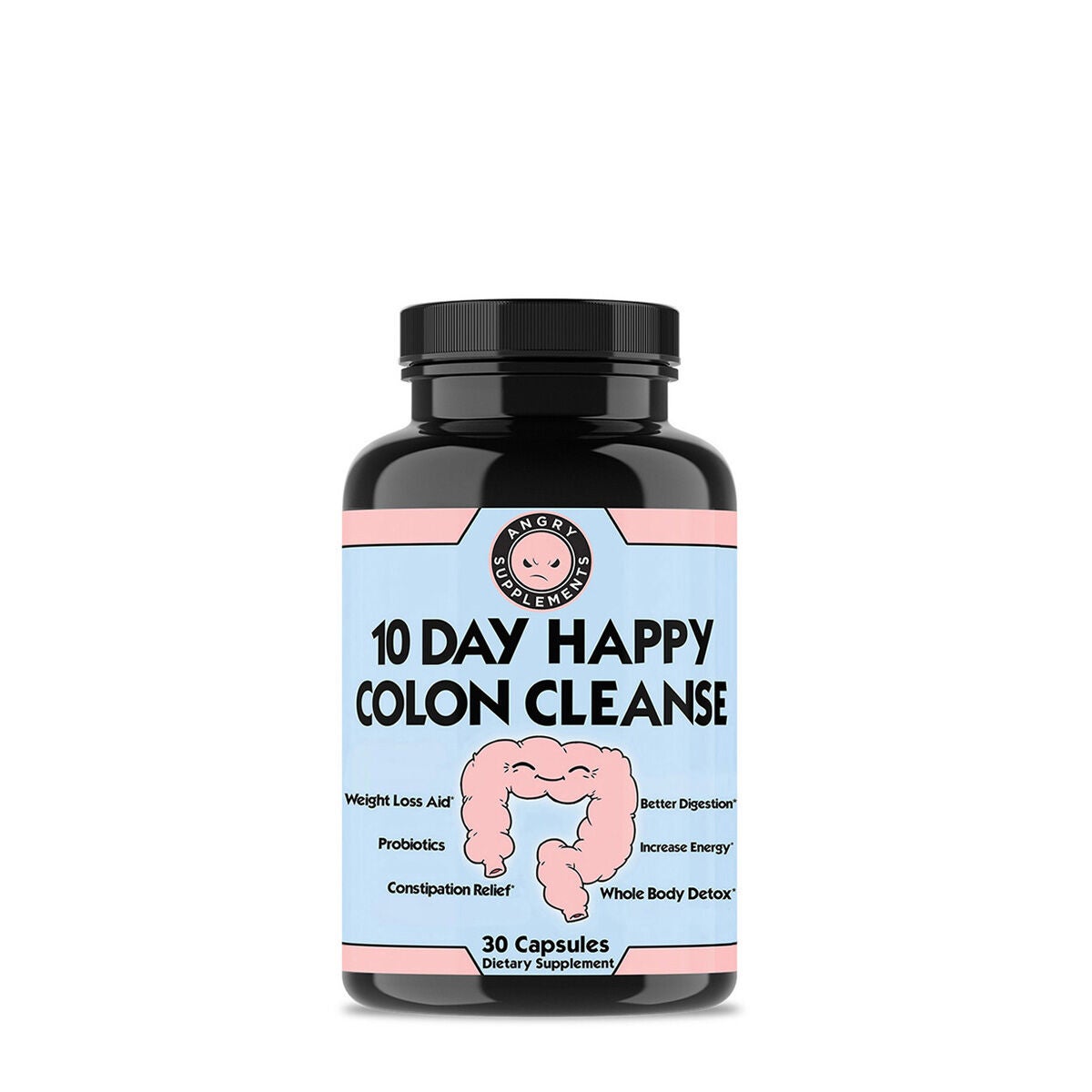 Angry Supplements 10 Day Happy Colon Cleanse - 30 Capsules (10 Servings)